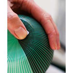 Vase rayé vert fait main Venini Art déco Cube Cylindre pour la décoration de la maison Mariage Fête Décoration pour fleurs Autres objets décoratifs Hôtels - Product Image 1