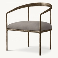 Chaises de salle à manger modernes, simples et élégantes, fauteuil en métal brun pour la maison, le bureau et la villa, couleurs et dimensions personnalisables