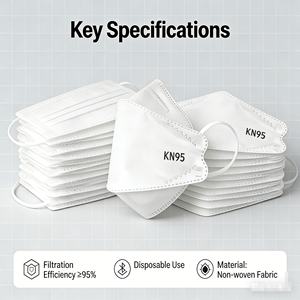 หน้ากากอนามัย KN95 KF94 แบบใช้แล้วทิ้ง คุณภาพสูง สำหรับขายส่ง 4 ชั้น ป้องกันฝุ่น PM2.5 และมลพิษทางอากาศ - Product Image 1
