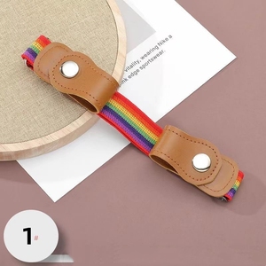 Ceintures de mode réglables pour enfants en toile hautement élastique avec tissu extensible <span class=keywords><strong>sans</strong></span> bouton en PU pour enfants <span class=keywords><strong>sans</strong></span> <span class=keywords><strong>boucle</strong></span> - Product Image 2