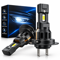 Kit d'ampoules de phare LED H7, faisceau lointain 6500K 10000LM, ampoules blanches, lampe lumineuse CANBUS