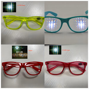 Liquidación de Existencias, Precio Muy Económico, <span class=keywords><strong>Gafas</strong></span> de Difracción de Plástico, 13500 Líneas, Corazón, Espiral, Serie Navideña, <span class=keywords><strong>Gafas</strong></span> Holográficas - Product Image 4