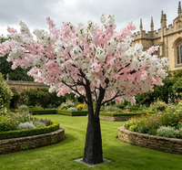 Arbre décoratif de fleurs de cerisier artificielles roses, arbre fleuri personnalisé pour la remise des diplômes, Noël, Nouvel An, Halloween