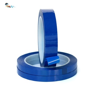 Película de PET Mara de 4 colores azules con pegamento acrílico, autoadhesivo, cinta eléctrica de poliéster Mylar de aislamiento de transformador a rayas de 5S - Product Image 1