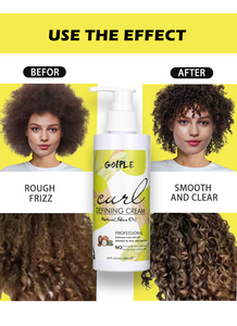 Crème définissante pour <span class=keywords><strong>boucles</strong></span> aux ingrédients naturels en gros, longue durée 24h, rehausse les <span class=keywords><strong>boucles</strong></span>, crème coiffante pour <span class=keywords><strong>boucles</strong></span>, hydrate et adoucit les <span class=keywords><strong>cheveux</strong></span> - Product Image 2