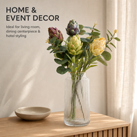 Bouquet de fleurs artificielles faites à la main en forme d'artichaut, moderne, imperméable, léger, pour décoration murale de mariage, vente en gros