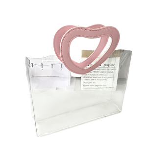 Bolsas de regalo transparentes de compras de plástico de <span class=keywords><strong>PVC</strong></span> ecológicas personalizadas de gran capacidad para boda, cumpleaños, fiesta de bienvenida al bebé - Product Image 2