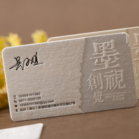 Cartes de visite de luxe en coton 600 g/m² avec gaufrage 3D et marquage à chaud, impression numérique offset, design baroque pour planificateurs de mariages