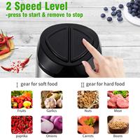 Penggiling Daging Mini 2 Kecepatan Laris Manis, Pengolah Makanan Stainless Steel, Efisiensi Tinggi, Portable, Pencacah & Pemotong Rumah Tangga