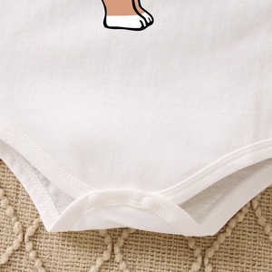 Ropa de Bebé Recién Nacido 100% Algodón al por Mayor, Body de Manga Corta con Estampado de Mono - Product Image 6