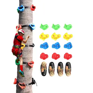 Serie de pared de escalada en roca para niños, juguete de escalada de plástico grande para interiores