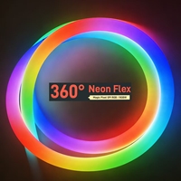 Pixel intelligent 40 mm SPI RGB/RGBW 360 °   Tube néon LED à télécommande, installation au plafond, pliage 3D, étanche IP67, néon flexible