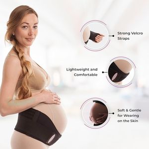 हल्के टिकाऊ न्यूप्रोन नरम सांस लेने वाली गर्भावस्था पेट समर्थन बैंड सुरक्षित गर्भावस्था के लिए मातृत्व कमर समर्थन बेल्ट - Product Image 3