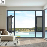 Ventanas Modernas de Aluminio con Doble Puente Térmico y Apertura Abatible para Dormitorios y Exteriores, Ideales para Villas y Hoteles, con Certificación Energy Star, al Mejor Precio