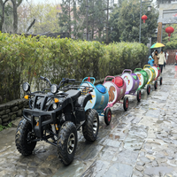 Train miniature sans rails pour adultes et enfants, populaire dans les parcs d'attractions, avec un moteur de 200 cm3, en forme de baril d'huile moteur