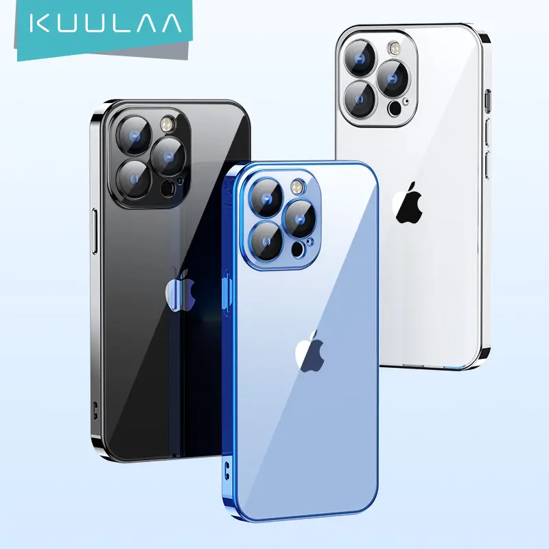 Новое поступление 2022, трендовые продукты Kuulaa, ультратонкая Гальваническая рамка, пленка для объектива, все в одном, чехол для телефона для серии Iphone 13