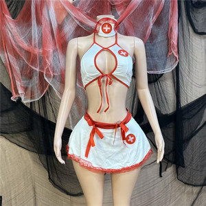 Jiubaju Lingerie <span class=keywords><strong>Sexy</strong></span> pour Femmes, Sous-vêtements Érotiques, Babydoll, Costumes de Lingerie, Uniforme de <span class=keywords><strong>Cosplay</strong></span> de Sœur d'Accouchement ou Infirmière, Halloween - Product Image 4