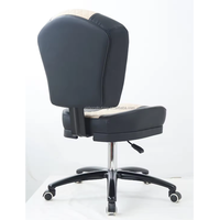 Tabouret de bar moderne en cuir noir Chaise de poker pivotante de casino avec roulettes réglables pour la maison, le bar et l'atelier de restauration en plein air
