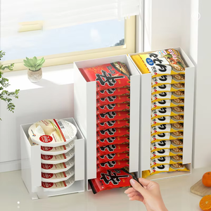 Scatola di immagazzinaggio con mascherina a un livello aperta <span class=keywords><strong>per</strong></span> cassettone e tazza di carta da <span class=keywords><strong>cucina</strong></span> <span class=keywords><strong>per</strong></span> uso bagno - Product Image 1