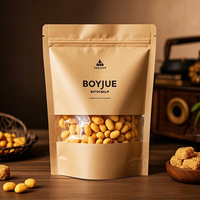 Pochette numérique imprimée résistante aux odeurs avec fermeture à glissière sac en papier kraft de haute qualité pour emballage alimentaire de biscuits, de bonbons et de fruits secs