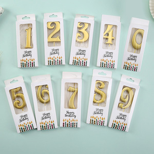 Candele Numeriche Dorate da 0 a 9 per Torta di Compleanno, Decorazioni per Feste e Celebrazioni - Product Image 2