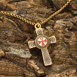 การค้าต่างประเทศเครื่องประดับเหล็กไทเทเนียมขายส่งยุโรปและสหรัฐอเมริกาบุคลิกภาพพังก์แฟชั่นวางกาวข้ามจี้ผู้ชาย - Product Image 3