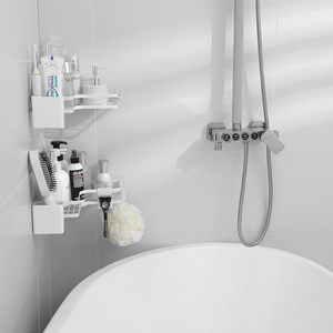Modern Stainless Steel Metal Double Tier 5-Layer Multifunctional Standing Folding <b>Storage</b> <b>Rack</b> Bathroom Kitchen Use Holder - Product Image 4