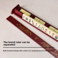 Règle de Mahjong Impériale en Bois de 18 Pouces avec Support Magnétique de Style Américain et Fonction de Tri des Cartes Fabriquée en Chine