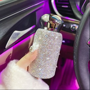 Venta caliente vasos de acero inoxidable de gama alta tazas aisladas con incrustaciones de diamantes tazas de agua portátiles para regalo de recuerdo - Product Image 1