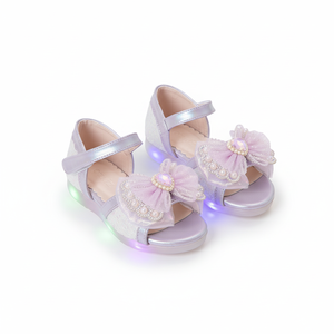 OZKIZ Korean Style Lighted Kids Summer <b>Sandals</b> 2-6 Years Old Open Toe Polyester Lining Bow Wholesale Fashion for Girls - Product Image 2