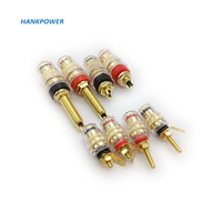 Bornier de connexion en cristal pour amplificateur de haut-parleur audio, bornes de connexion pour fiches banane de 4 mm
