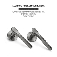 Ensemble de serrures mécaniques silencieuses pour porte intérieure en bois, style simple et rétro, poignée de porte en bois pour chambre à coucher et salle de bain