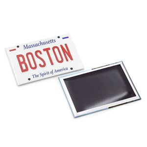 Factory Customized the United States City Boston Souvenir <b>Fridge</b> Landmark Metal Tin Plate Refrigerator Magnet - Product Image 1