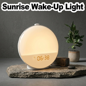Réveil Lumineux avec Simulation d'Aube, Radio FM, <span class=keywords><strong>Veilleuse</strong></span> LED à Intensité Réglable et Bruit Blanc pour Dormeurs Profonds (Prise EU/US) - Product Image 5