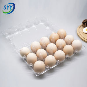 Bandeja para <span class=keywords><strong>Huevos</strong></span> de Plástico CPET Apilable, Resistente y Ecológica de 15 Cavidades con Tapa Abatible y Logotipo Personalizado - Product Image 1