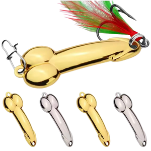OEM 10g/15g/20g/28g/35g/43g/50g Leurre de pêche en métal, Spinner, Jig, Wobbler, Cuillère à paillettes Or Argent, Leurre en forme de pénis - Product Image 5