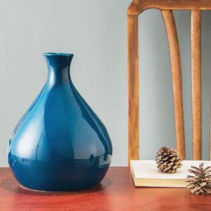 현대 아트 데코 디자인 세라믹 청록색 꽃 탁상 도자기 꽃병 - Product Image 5