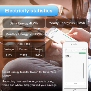Tuya-medidor de potencia inteligente <span class=keywords><strong>Wifi</strong></span>, medidor de potencia monofásico Digital KWH/Watt/<span class=keywords><strong>Smart</strong></span> <span class=keywords><strong>Wifi</strong></span>, medidor de energía eléctrica prepago - Product Image 5