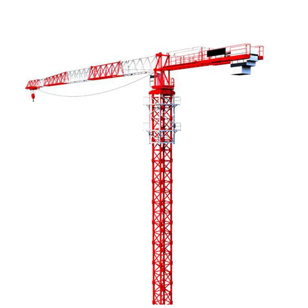 Baru T7527-20 75 M 20 Ton Mobile Datar Top Tower Crane Jenis Daftar Harga