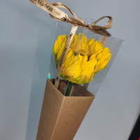PRETYZOOM 10 pièces Supports de fleurs individuelles pour roses, pochettes cadeaux pour bouquets coniques, sacs d'emballage pour roses en papier