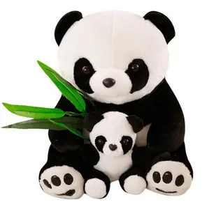 동물 사용자 정의 봉제 인형 귀여운 팬더 곰 어린이 선물 거대한 부드러운 인형 플러시 지방 팬더 장난감 대나무 잎 어린이