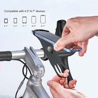 Support universel de téléphone portable de vélo, support de guidon de moto réglable 360 support de téléphone de vélo rotatif en Silicone