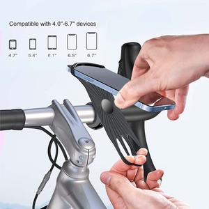 <span class=keywords><strong>Supporto</strong></span> Universale Porta <span class=keywords><strong>Cellulare</strong></span> per <span class=keywords><strong>Bici</strong></span> Regolabile <span class=keywords><strong>da</strong></span> Manubrio per Moto Girevole a 360° in Silicone per Bicicletta - Product Image 3