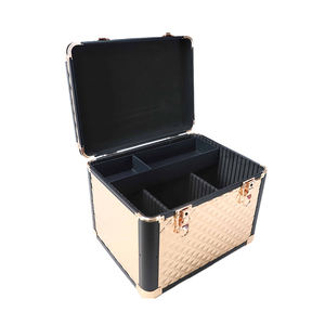 Profesyonel at bakım durumda alüminyum alet kılıfı at saç temizleme için büyük kapasiteli alüminyum organizatör ile hareketli tepsi - Product Image 4