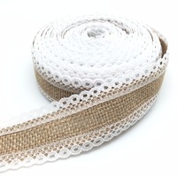 Ruban de dentelle en gros pour usine, ruban décoratif pour emballage de bouteilles, matériel d'arrangement de mariage, décoration vintage faite à la main DIY