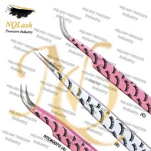 Super Quality <b>Rainbow</b> Tip & White Color Eyelash Extension Tweezers / Russian Volume Tweezers From NQLASH Tweezers - Product Image 5