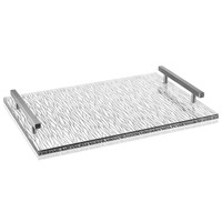 Usine personnalisée rectangulaire acrylique or transparent simple et élégant design moderne présentoir à pain Trinket Hallah Board