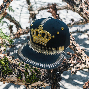 Gorra Snapback Ajustable de 5 Paneles con Visera Plana, Estilo Hip Hop, Lujo, Remaches, Punk, Streetwear, Personalizada al por Mayor, OEM - Product Image 2