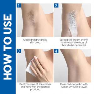 Crème dépilatoire pour hommes et femmes, prix de gros, marque privée, crème dépilatoire organique pour tout le corps, permanente et indolore - Product Image 4