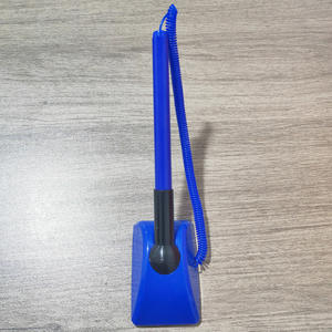 تصميم جديد لعام 2024 حامل من البلاستيك للارتداء على المكتب يستخدم كعلبة في الطاولة قلم حبر جاف مع زنبرك أسود اللون - Product Image 4